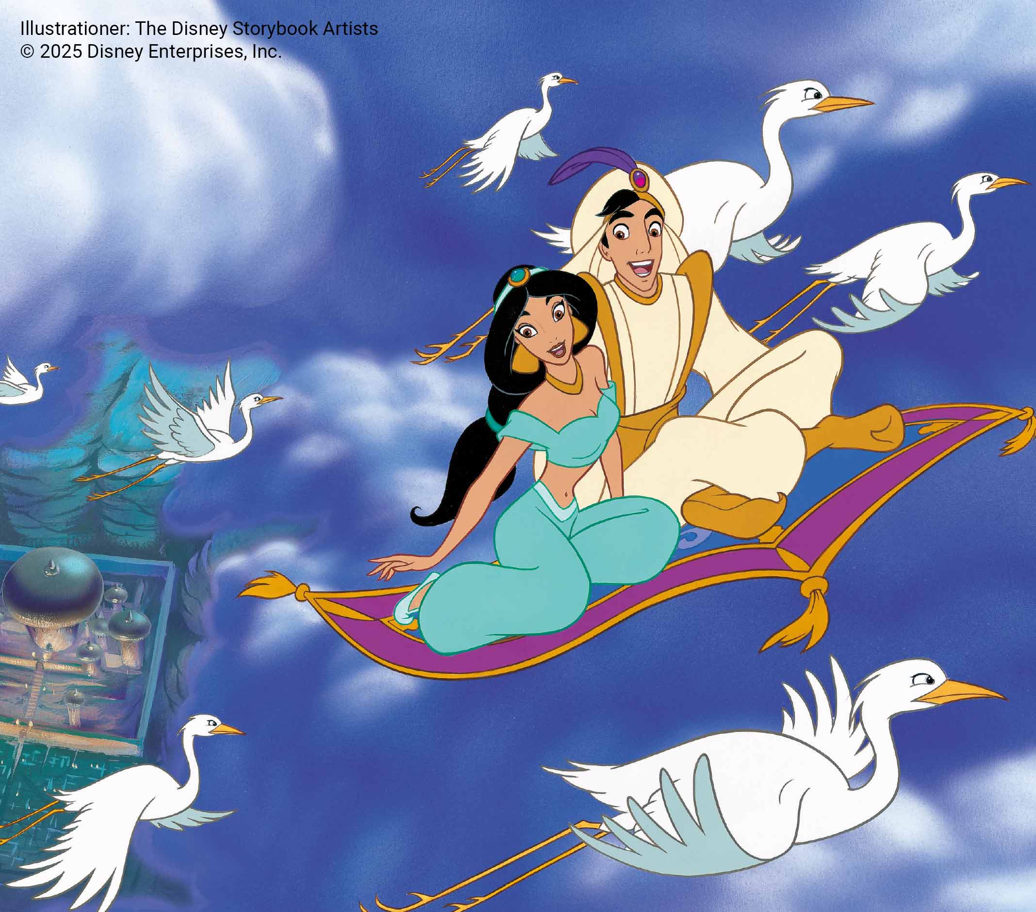 Aladdin bok Disney illustration