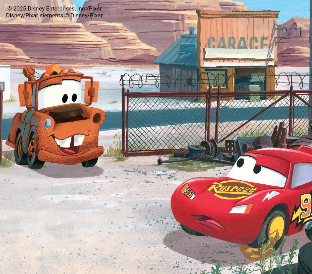 Bilar bok Disney illustration