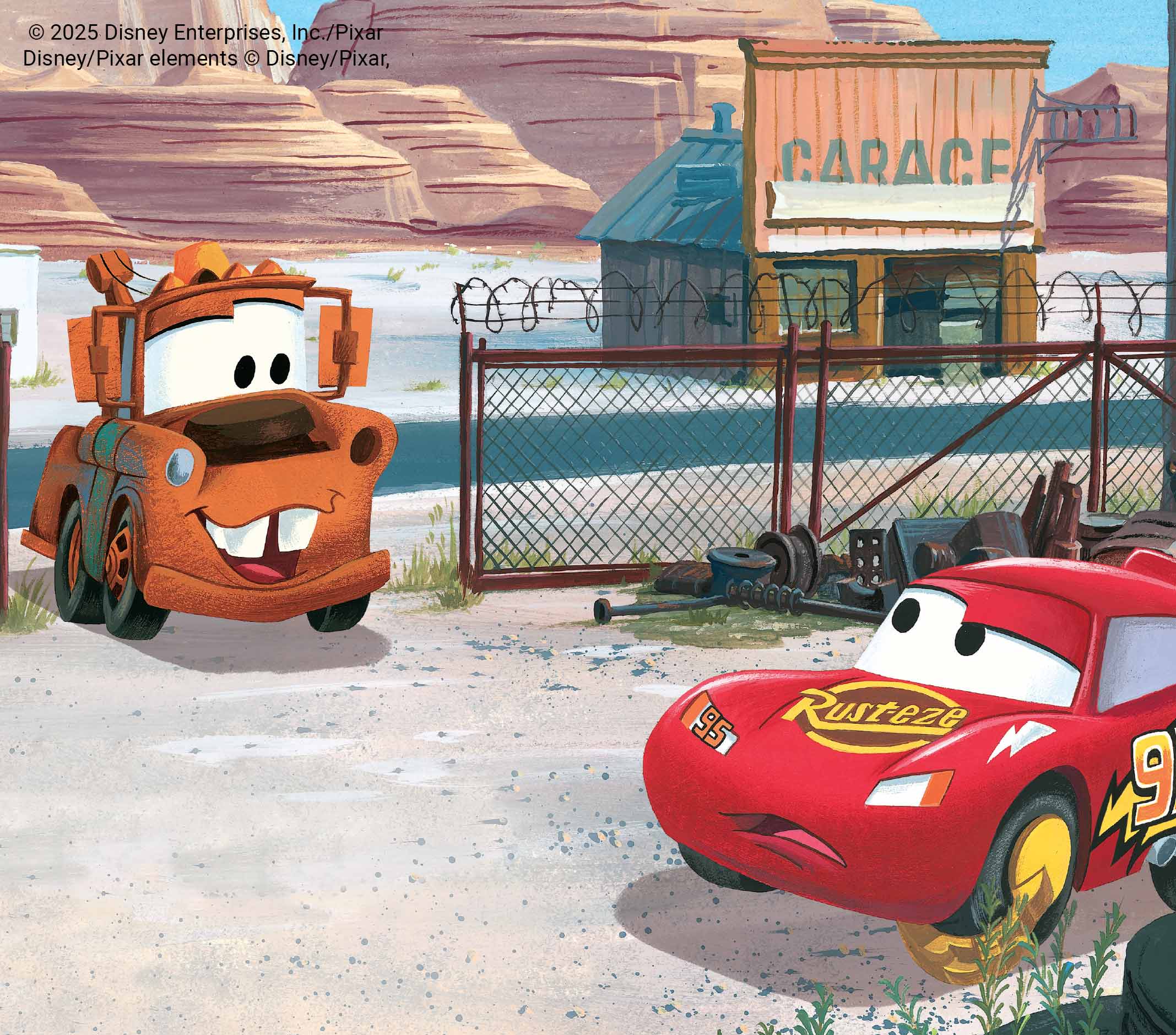 Bilar bok Disney illustration