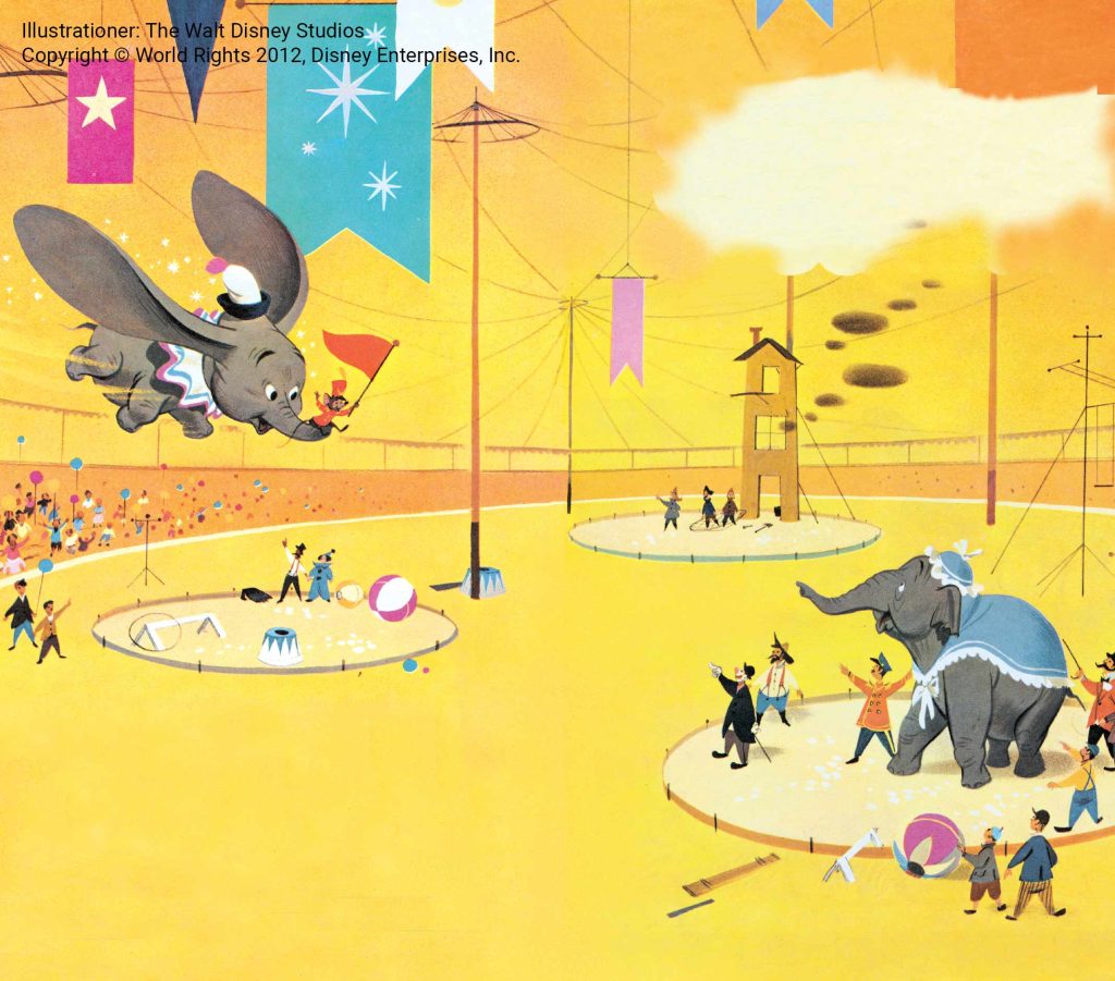 Dumbo bok Disney illustration