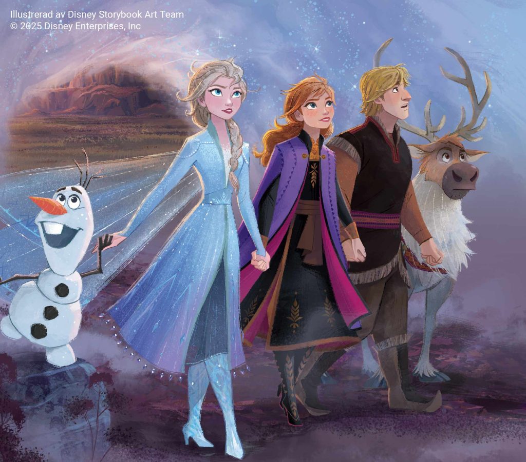 Frost 2 bok Disney illustration Olaf Elsa Anna Kristoffer Svein
