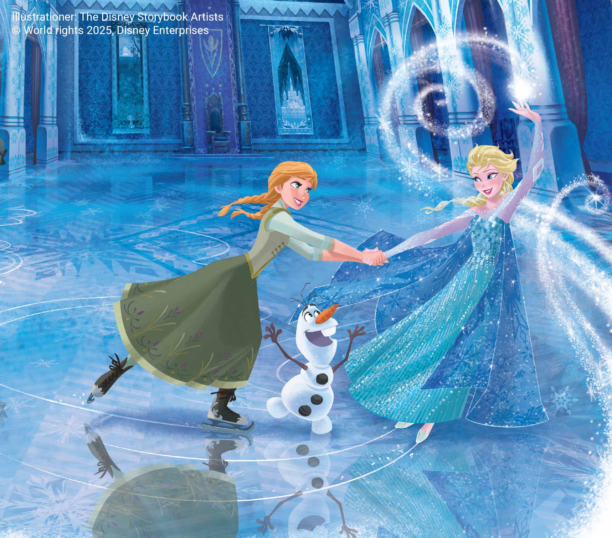 Frost bok Disney illustration Anna Olaf och Elsa