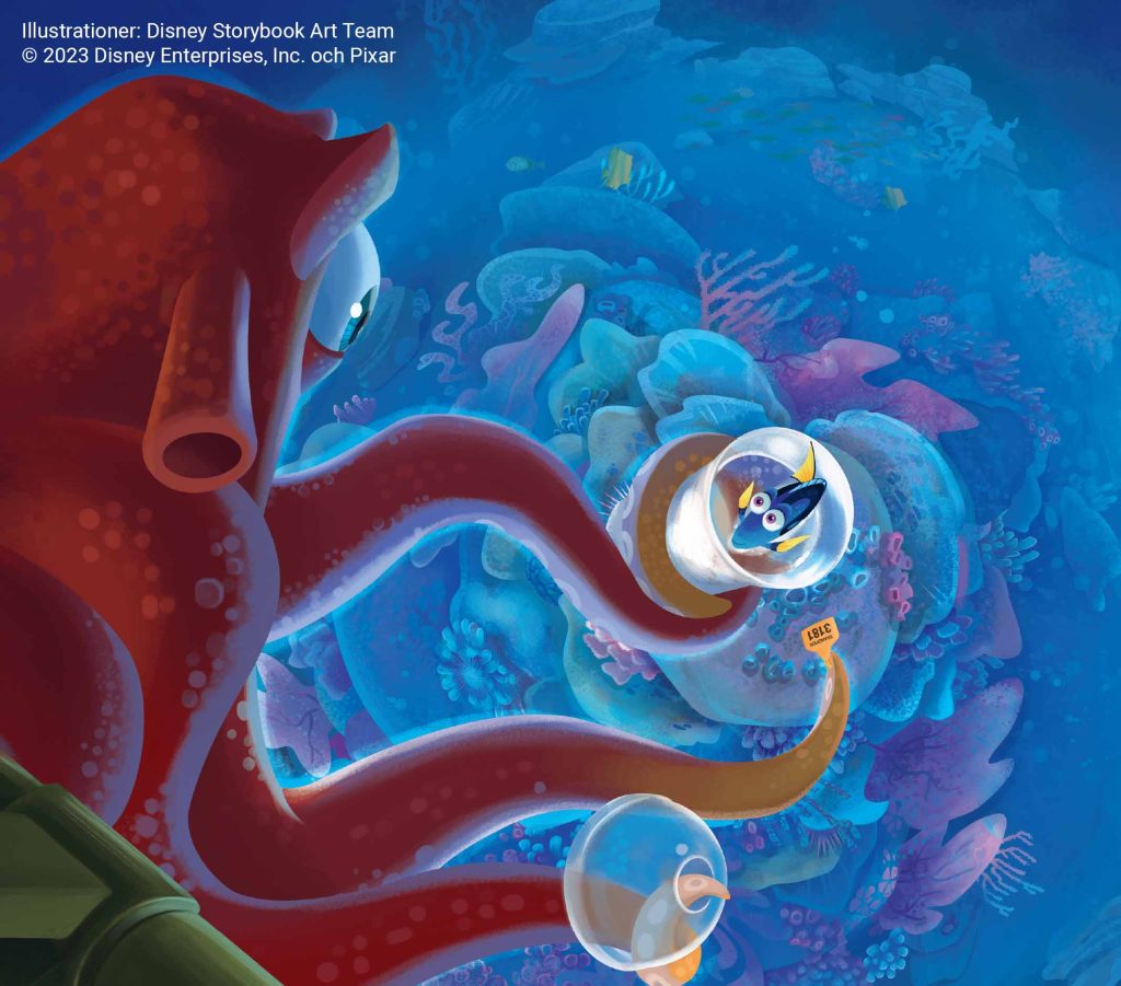 Hitta Doris bok Disney illustration