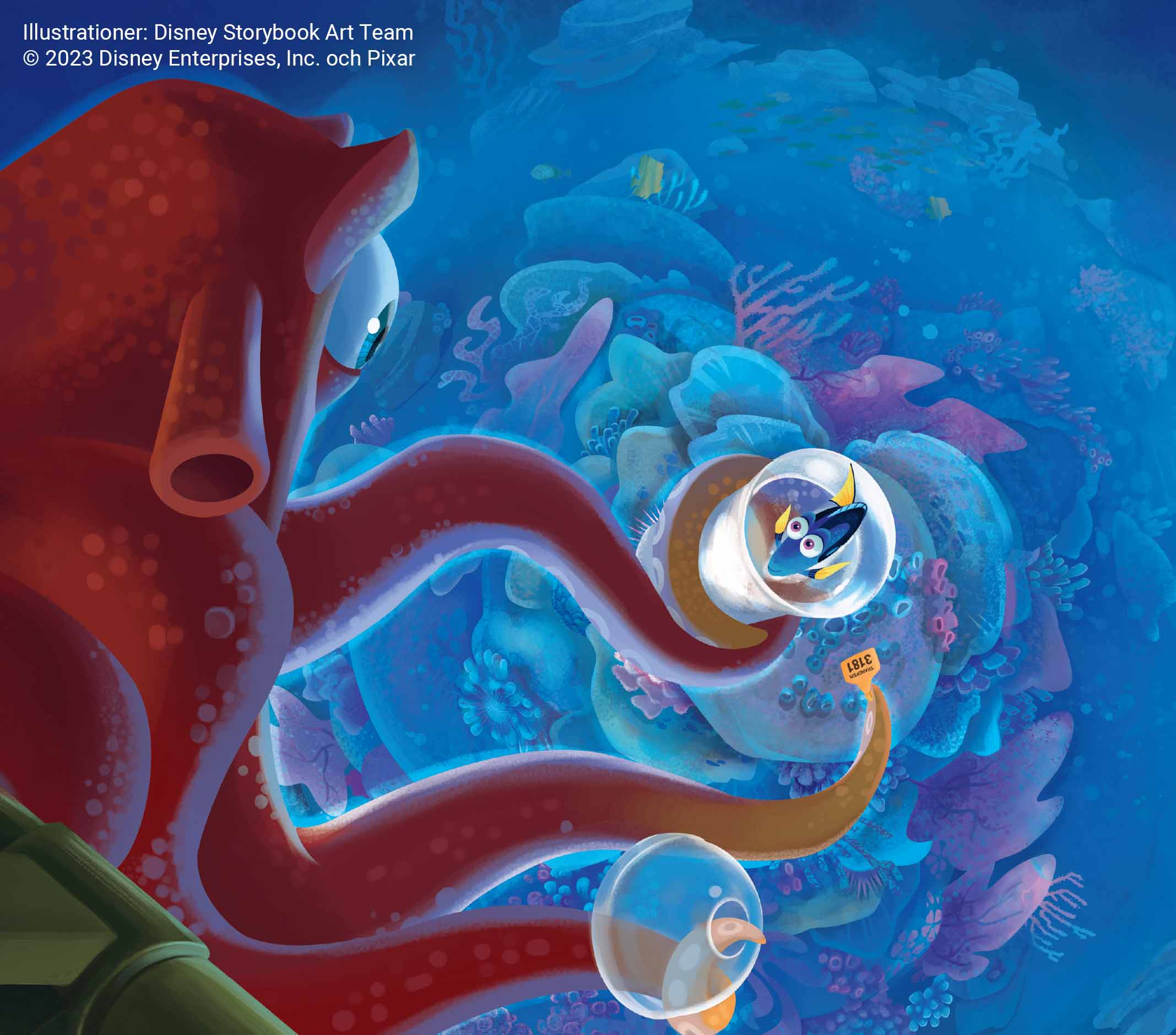 Hitta Doris bok Disney illustration