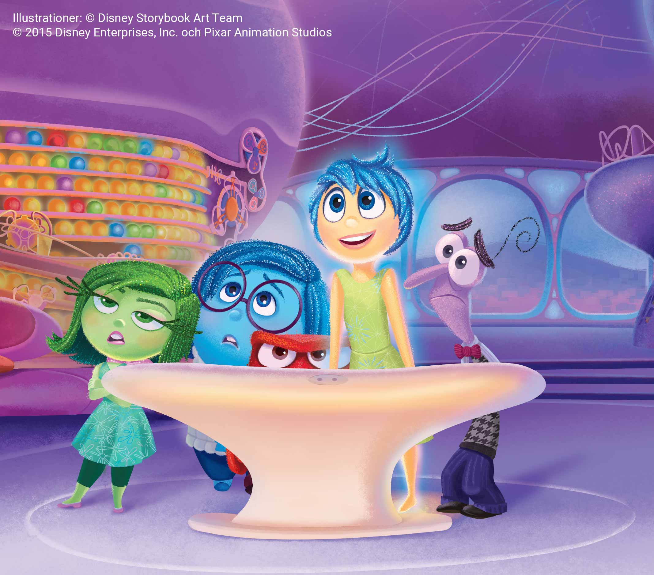 Insidan ut bok Disney illustration