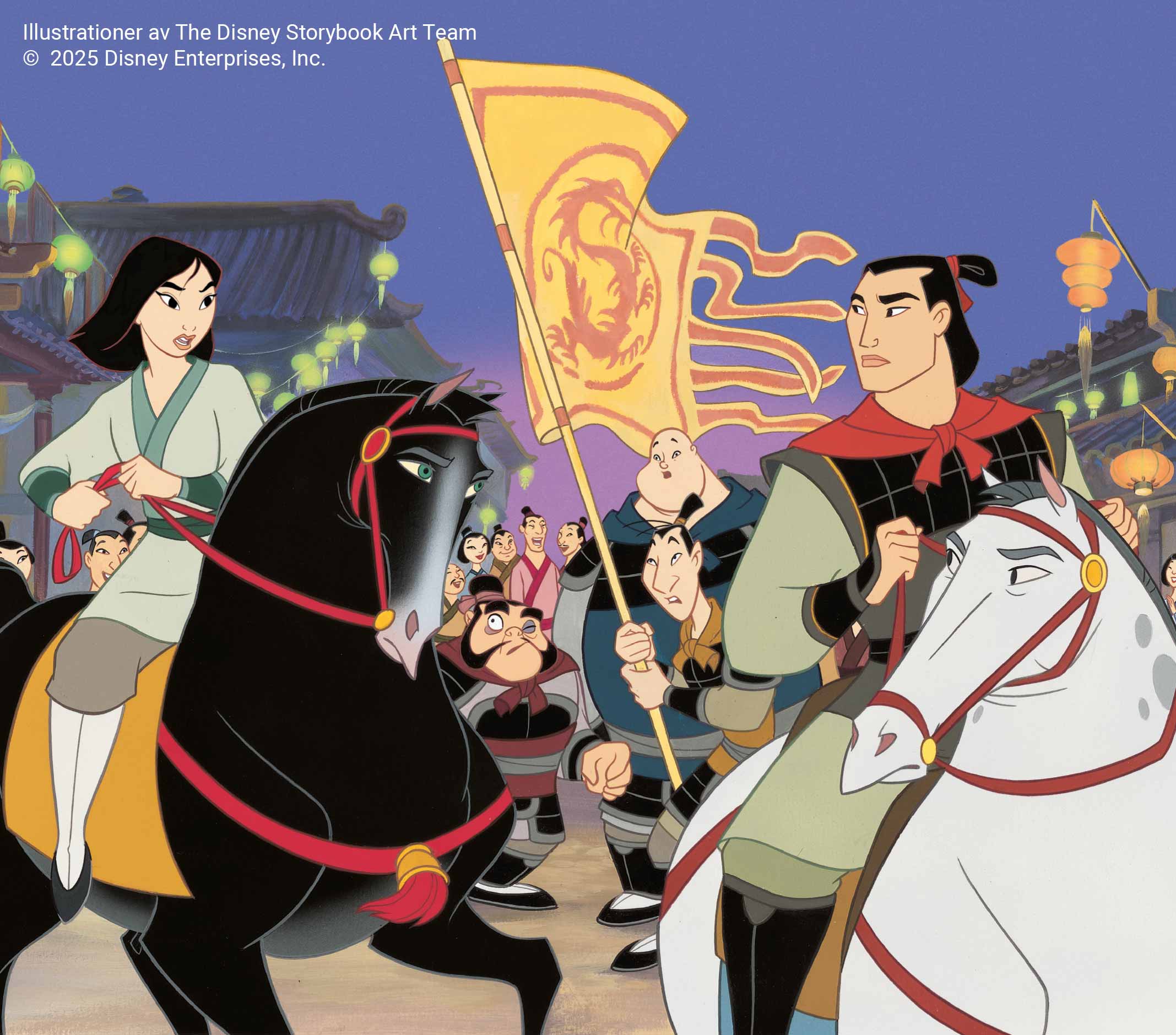 Mulan bok Disney illustration
