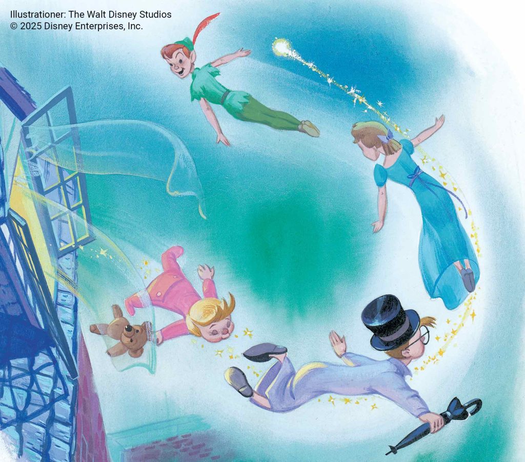 Peter Pan bok Disney illustration