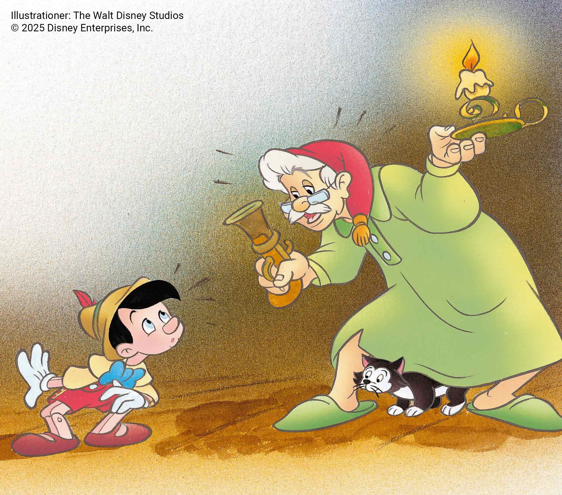Pinocchio bok Disney illustration