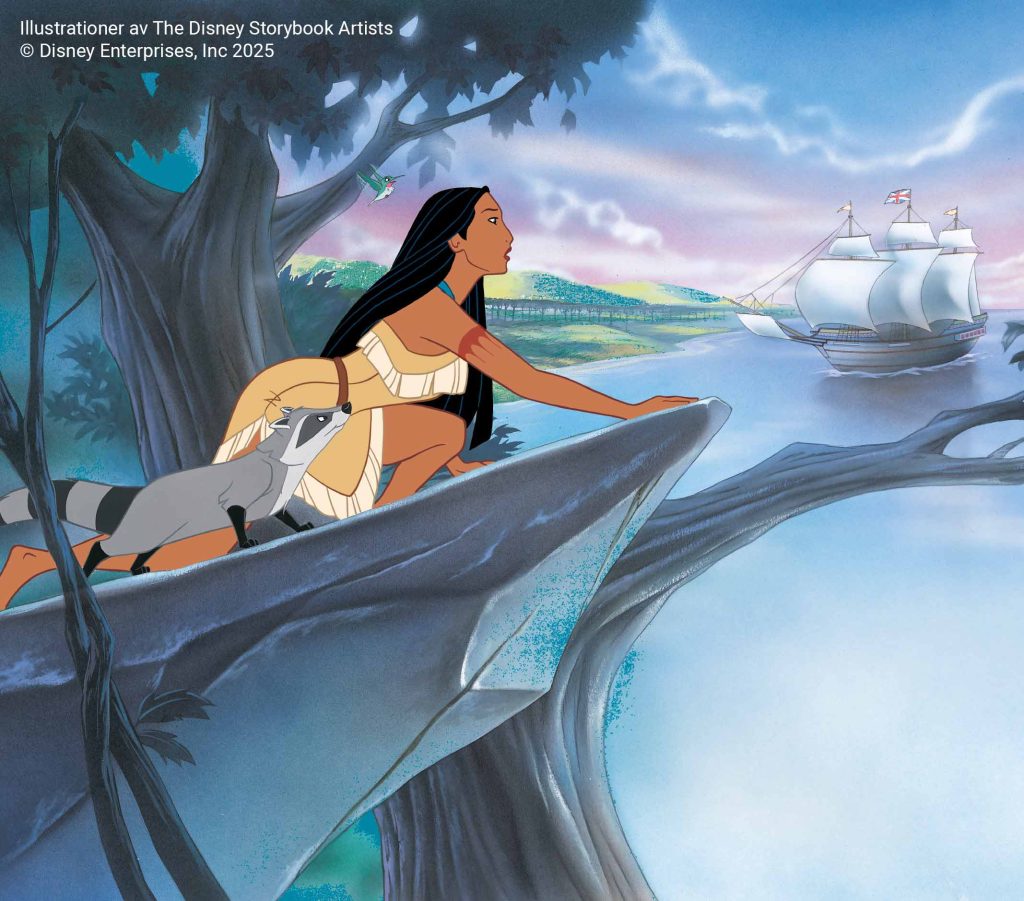 Pocahontas bok Disney illustration