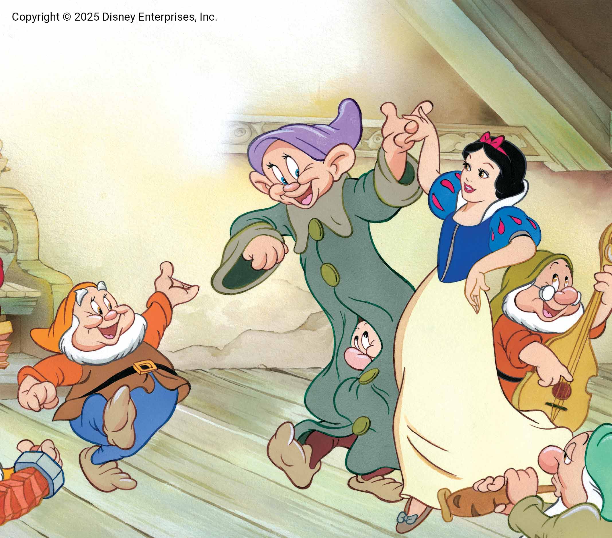 Snövit och de sju dvärgarna bok Disney illustration