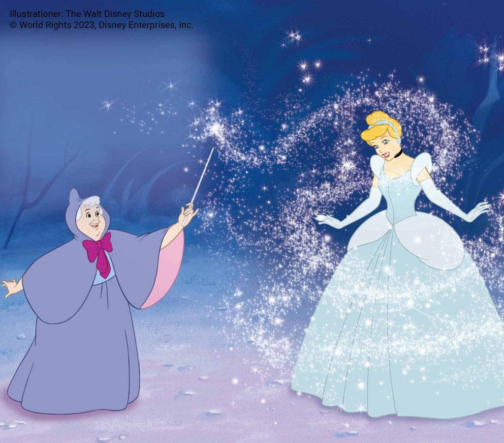 Askungen bok Disney illustration